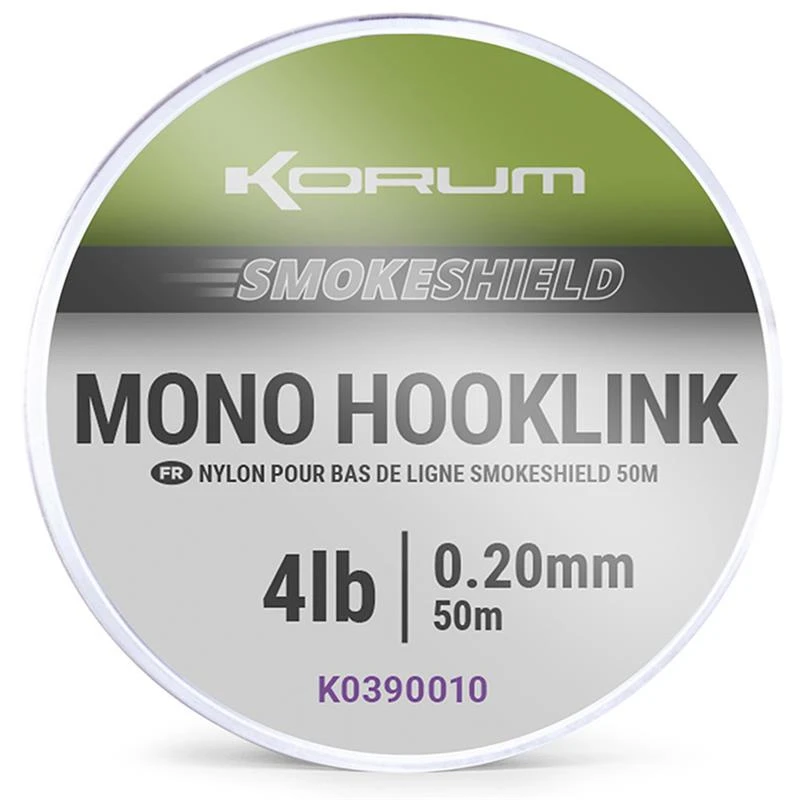 TRESSE À BAS DE LIGNE KORUM SMOKESHIELD MONO HOOKLINK - 50M 3 TRESSE À BAS DE LIGNE KORUM SMOKESHIELD MONO HOOKLINK - 50M